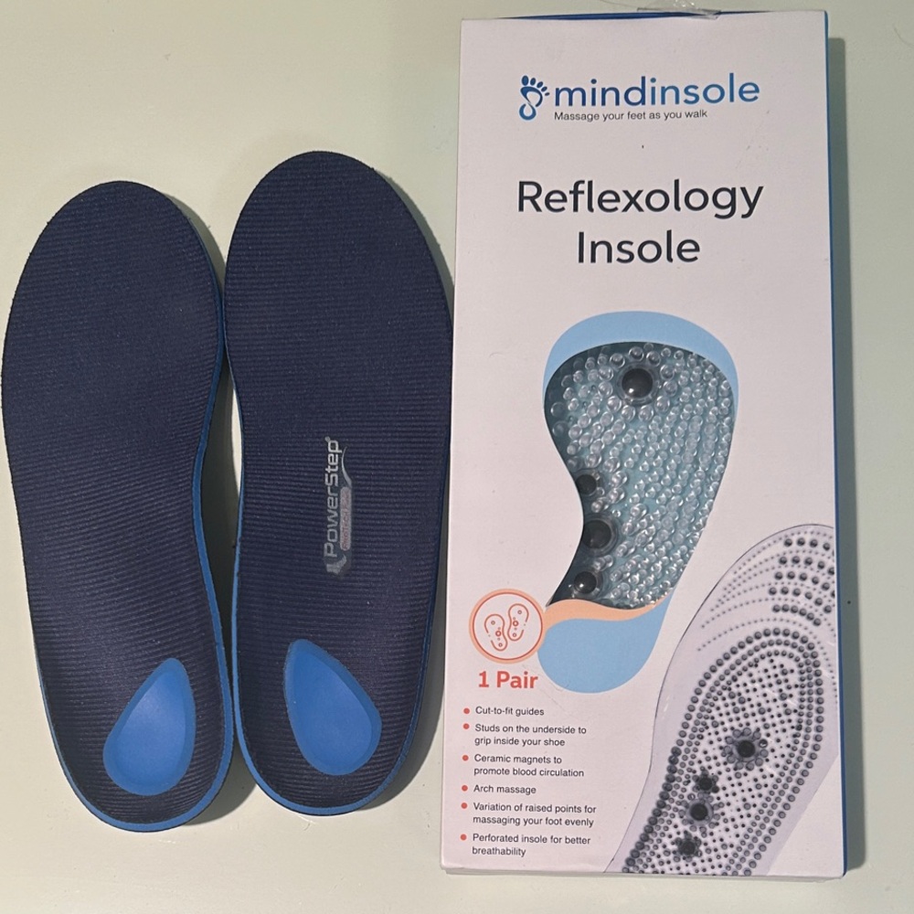 NIB MindInSole Reflexology Insoles AND Power-Step ProTech Orthodic Insoles.